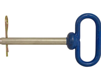 Blue Poly-Coated Handle on Steel Hitch Pin - 3/4 x 4-1/2 Inch Usable Length