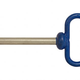 Blue Poly-Coated Handle on Steel Hitch Pin - 1/2 x 4 Inch Usable Length