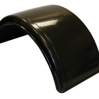 Smooth Black Polyethylene Fender-Fits Minimum 19.5 Inch Dual Rear Wheels