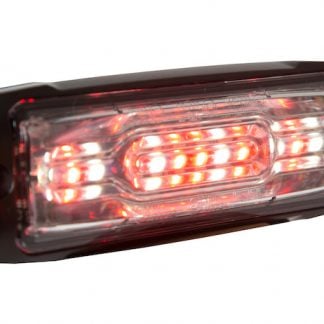 Ultra Thin Wide Angle 5 Inch Clear/Red LED Strobe Light