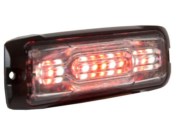 Ultra Thin Wide Angle 5 Inch Clear/Red LED Strobe Light