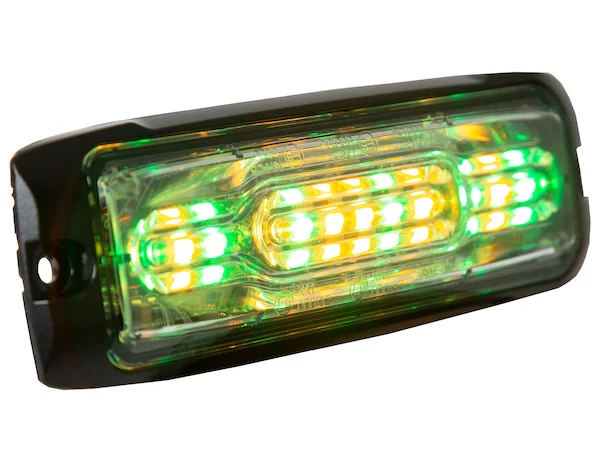 Ultra Thin Wide Angle 5 Inch Amber/Green LED Strobe Light