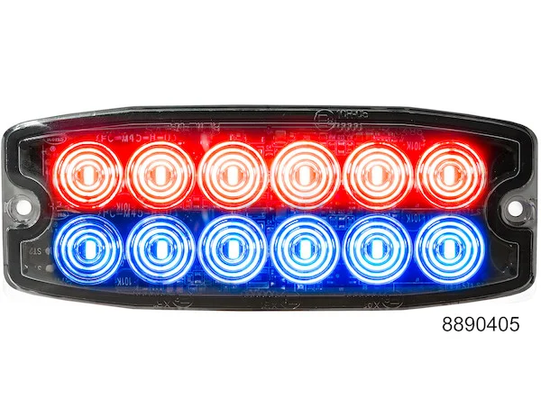 Red/Blue Dual Row Ultra Thin 5 Inch LED Strobe Light