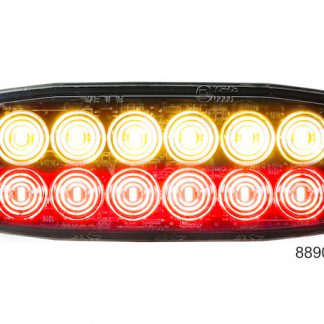 Amber/Red Dual Row Ultra Thin 5 Inch LED Strobe Light