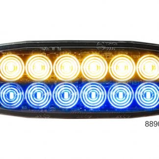 Amber/Blue Dual Row Ultra Thin 5 Inch LED Strobe Light