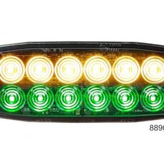 Amber-Green Dual Row Ultra Thin 5 Inch LED Strobe Light