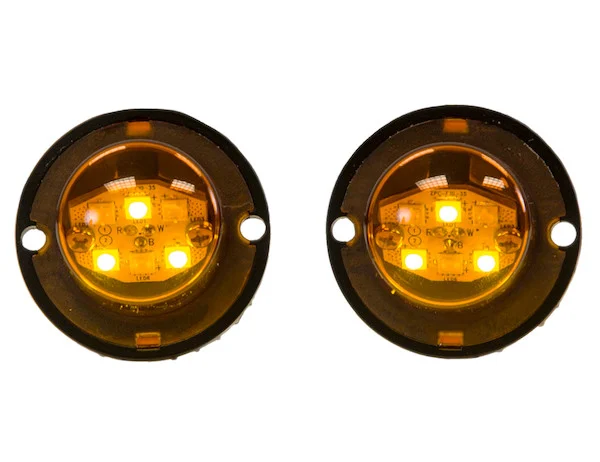 25 Foot Amber Bolt-On Hidden Strobe Kits With In-Line Flashers With 6 LED