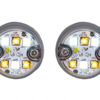 25 Foot Amber/Clear Push-On Hideaway Strobe Kit With In-Line Flashers With 6 LED