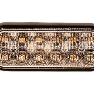 Dual Row 5.5 Inch Amber/Clear LED Strobe Light