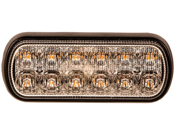 Dual Row 5.5 Inch Amber/Clear LED Strobe Light