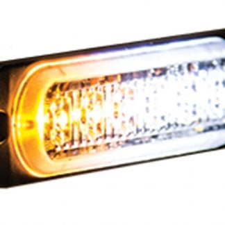 Thin 4.5 Inch Amber/Clear Horizontal LED Strobe Light