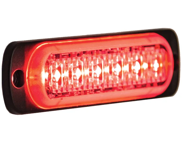 Thin 4.5 Inch Red Horizontal LED Strobe Light