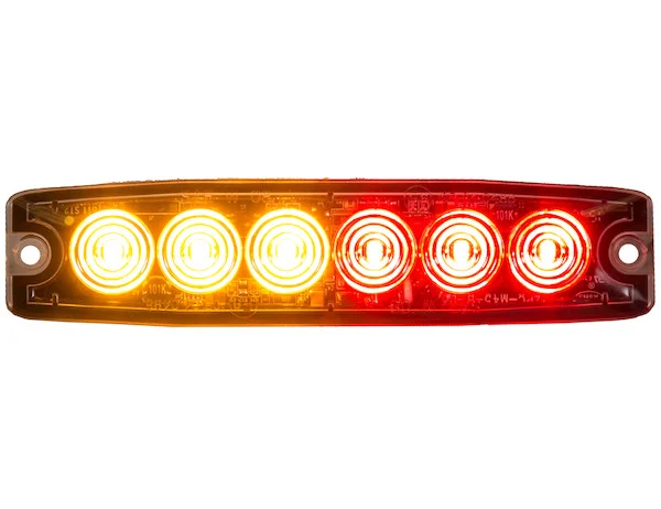Ultra Thin 5 Inch Amber/Red LED Strobe Light