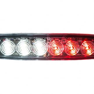 Ultra Thin 5 Inch Clear/Red LED Strobe Light