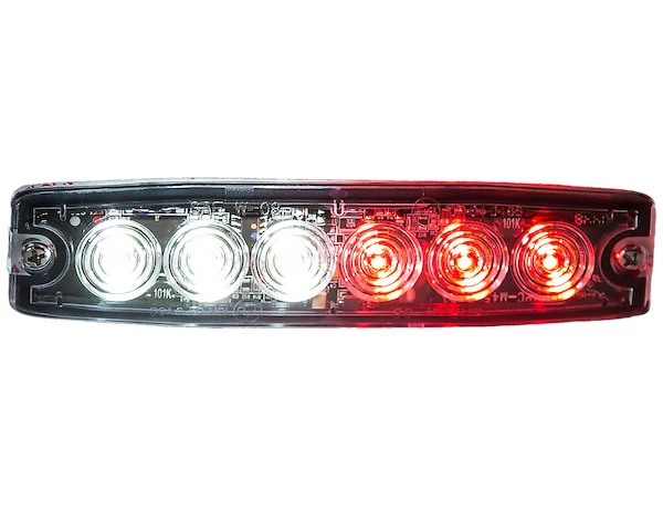Ultra Thin 5 Inch Clear/Red LED Strobe Light
