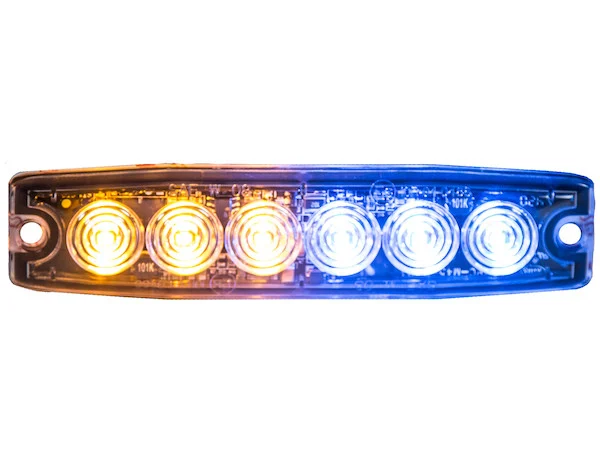 Ultra Thin 5 Inch Amber/Blue LED Strobe Light