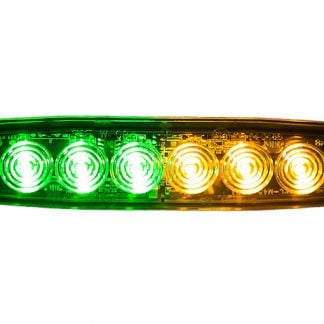 Ultra Thin 5 Inch Green/Amber LED Strobe Light