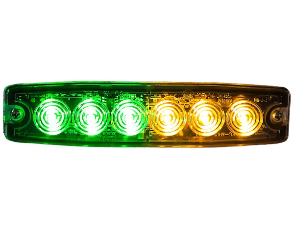 Ultra Thin 5 Inch Green/Amber LED Strobe Light