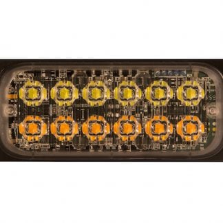 Thin Dual Row 4.5 Inch Amber/Clear LED Strobe Light