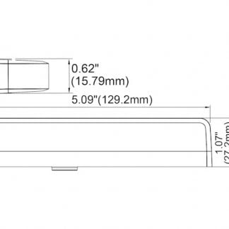 Narrow Profile 5 Inch Clear LED Strobe Light