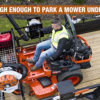 Multi-Purpose Storage Basket for Landscape Trailers