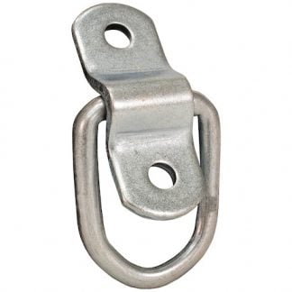 1/4 Inch Rope Ring With 2-Hole Mounting Bracket Zinc Plated