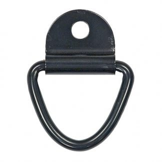 1/4 Inch Forged Rope Ring With 1-Hole Integral Mounting Bracket Zinc Plated