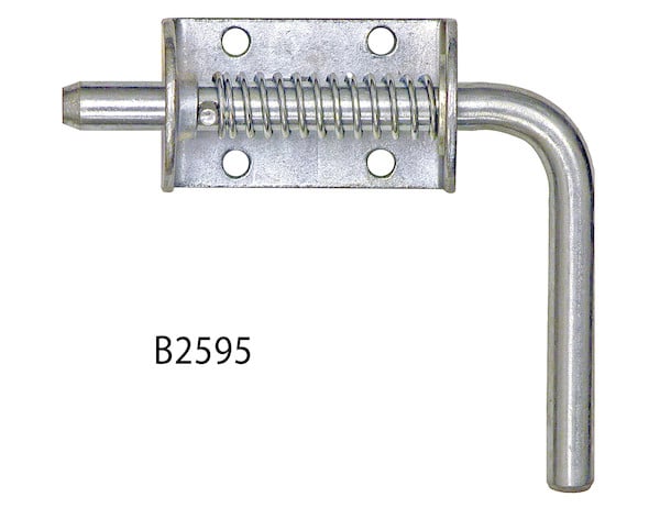 1/2 Inch Zinc Plated Spring Latch Assembly with Short Handle - 1.75 x 5.19 Inch