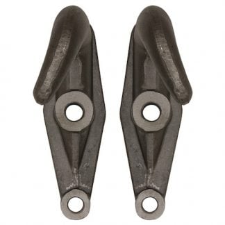 2-Hole Plain Finish Drop-Forged Heavy Duty Towing Hook Pairs