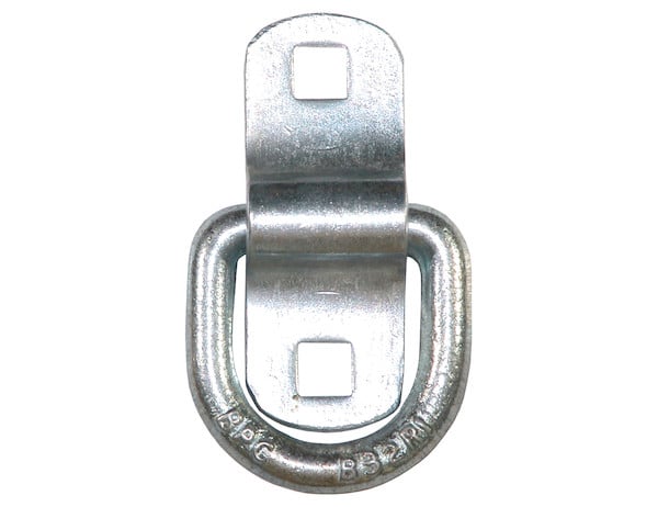 3/8 Inch Forged D-Ring With Surface Mounted 2-Hole Mounting Bracket Zinc Plated