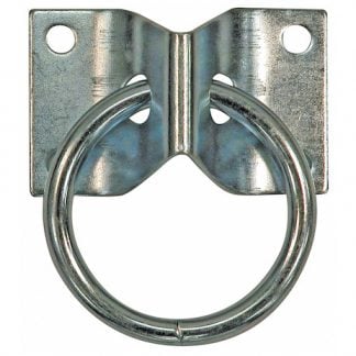 Surface Mounted Rope Ring With 2-Hole Integral Mounting Bracket Zinc Plated