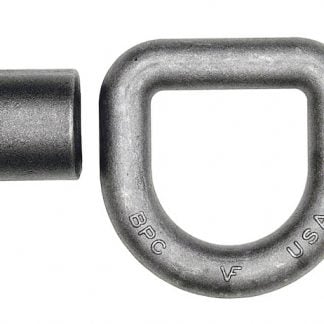 American Made 1 Inch Forged D-Ring with Weld-On Mounting Bracket