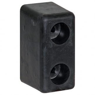 Molded Rubber Bumper - 3 x 3-1/2 x 6 Inch Tall - Set of 2