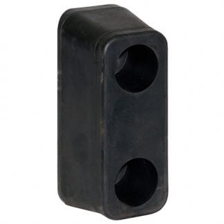 Molded Rubber Bumper - 2-9/16 x 3 x 6 Inch Tall - Set of 2