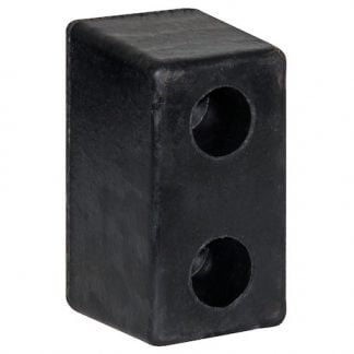 Molded Rubber Bumper - 3-1/2 x 3-1/2 x 6 Inch Tall - Set of 2