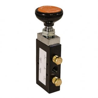 4-Way 3-Position Manual Air Valve With Five 1/4 Inch NPT Ports