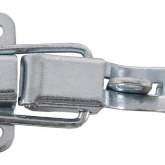 Large Padlock Eye Pull-Down Catch with Striker - Zinc Plated