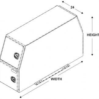 59x24x85 Inch Flat Floor Diamond Tread Aluminum Backpack Truck Box