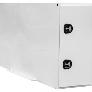 White Steel Straight Side Backpack Truck Box with Adjustable Shelving