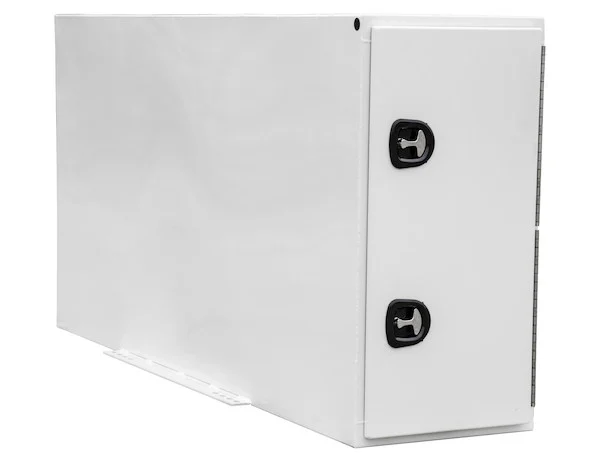 White Steel Straight Side Backpack Truck Box with Adjustable Shelving