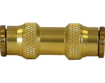 Brass DOT Push-In Union Connector 3/8 Inch Tube O.D.
