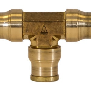 Brass DOT Push-In Union Tee 3/8 Inch Tube O.D.