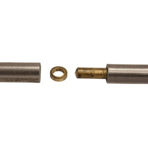 Steel Weld-On Bullet Hinge with Brass Pin and Brass Bushing - 0.98 x 5.91 Inch