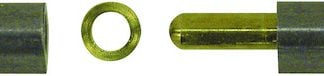 Steel Weld-On Bullet Hinge with Brass Pin and Brass Bushing - 0.98 x 5.91 Inch