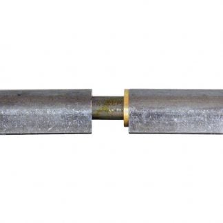 Steel Weld-On Bullet Hinge with Steel Pin and Brass Bushing - 1.46 x 10.24 Inch