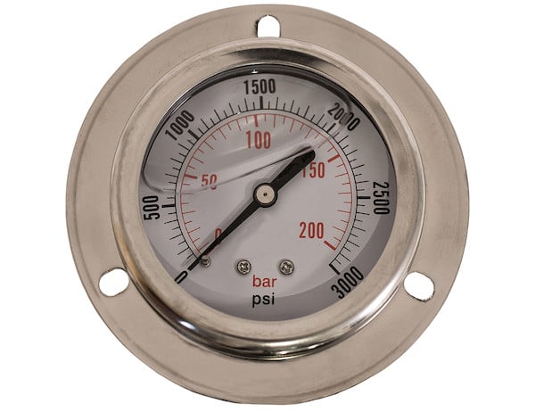 Silicone Filled Pressure Gauge - Panel Mount 0-5,000 PSI