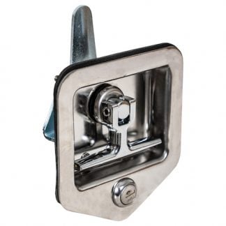 Stainless Single Point T-Handle Latch with Blind Studs/Gasket/Cylinder with Keys