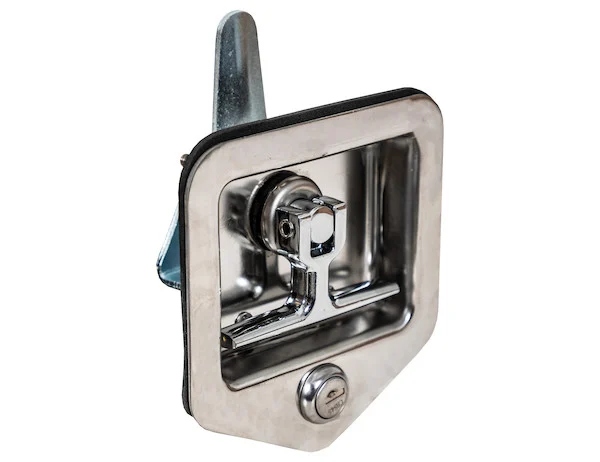 Stainless Single Point T-Handle Latch with Blind Studs/Gasket/Cylinder with Keys
