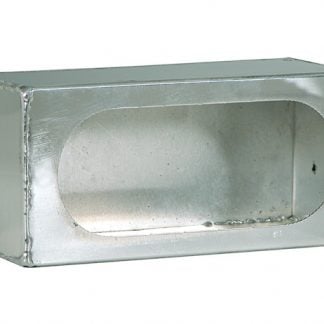 Single Oval Light Box Smooth Aluminum