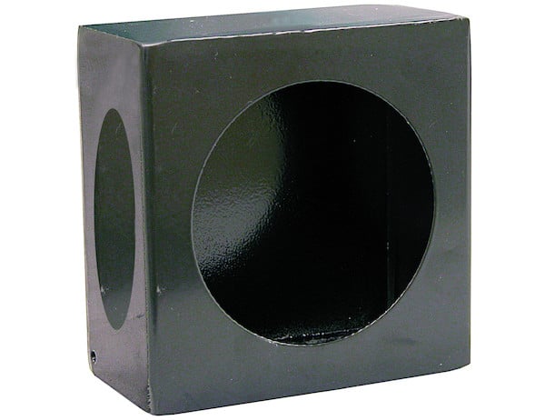 Single Round Light Box Black Powder Coated Steel With Side Light